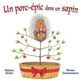 Un porc-épic dans un sapin