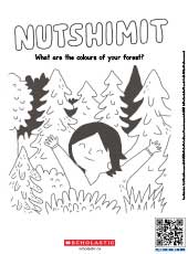 Nutshimit: In the Woods: Forest Colouring Page