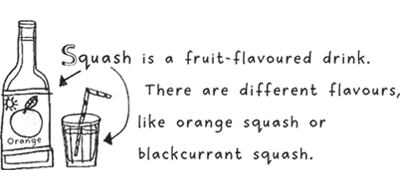Squash: fruit flavoured drink