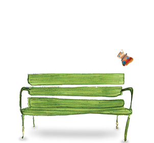 Bench illustration from The Heart's Song