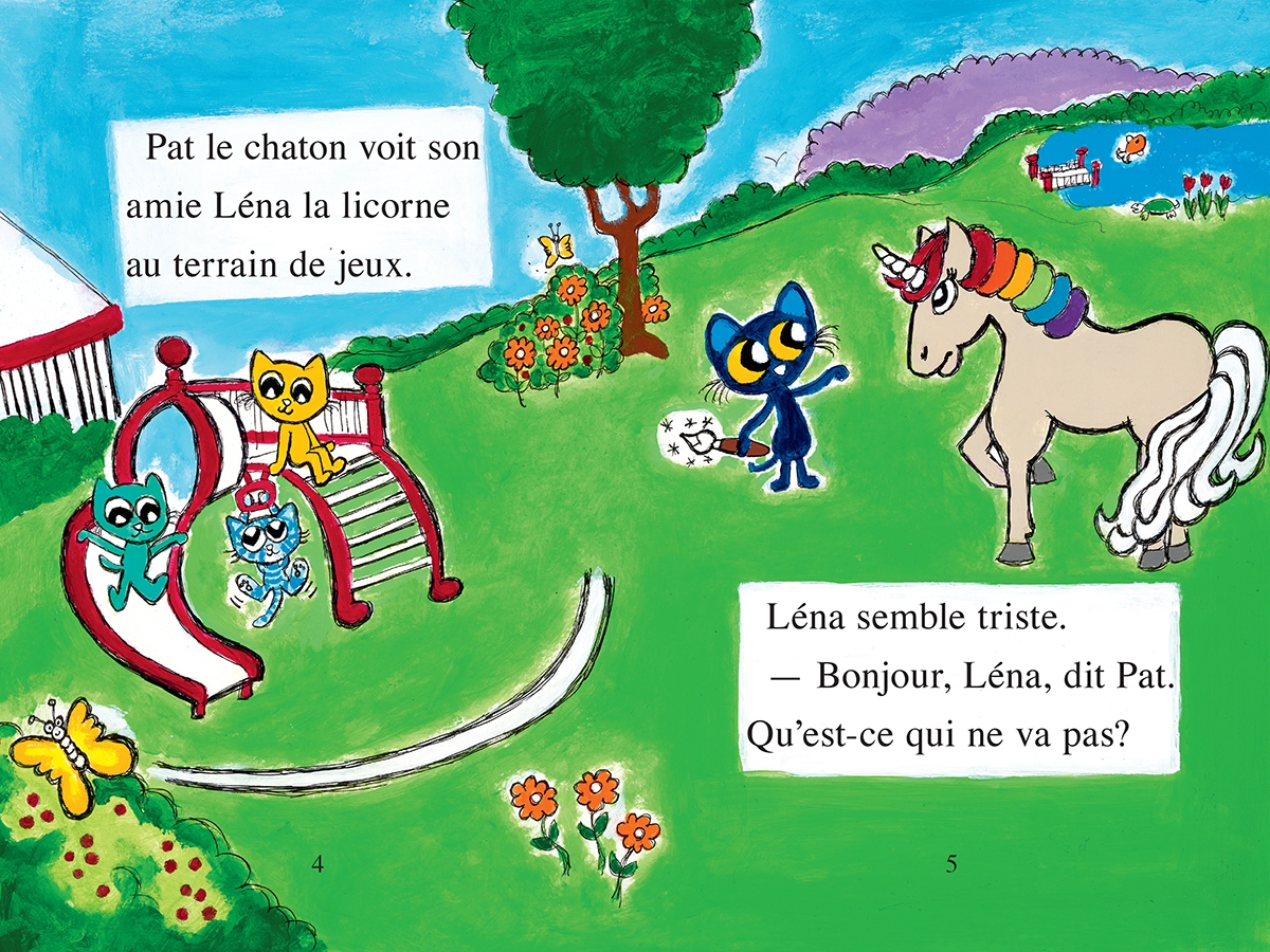 Éditions Scholastic | Je lis avec Pat le chat : Pat le chaton et la licorne