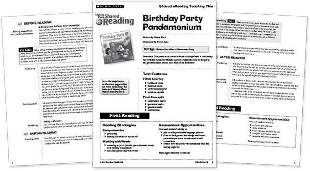 A spread of sample pages from a teaching plan.