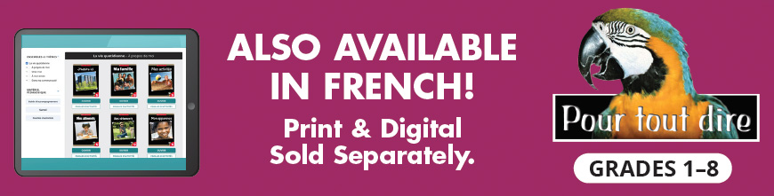 Also available in French! Print and Digital Sold Separately. 