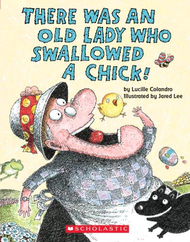 Photo of There Was an Old Lady Who Swallowed a Chick! (Board Book)
