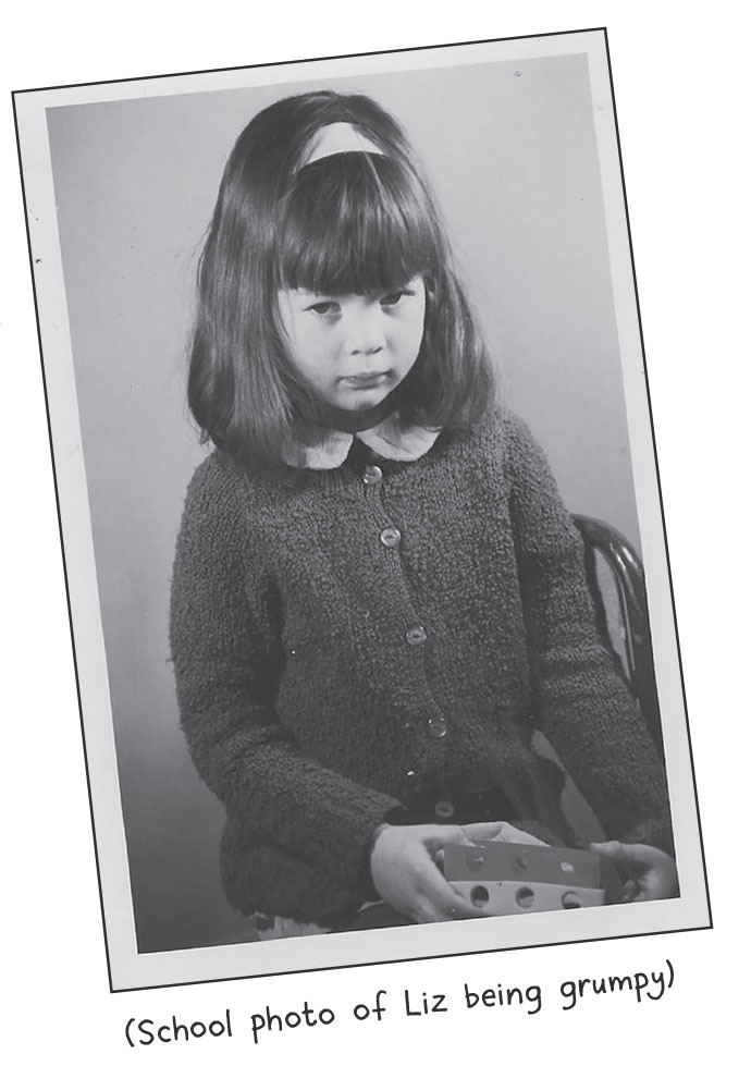 School Photo of Liz being Grumpy