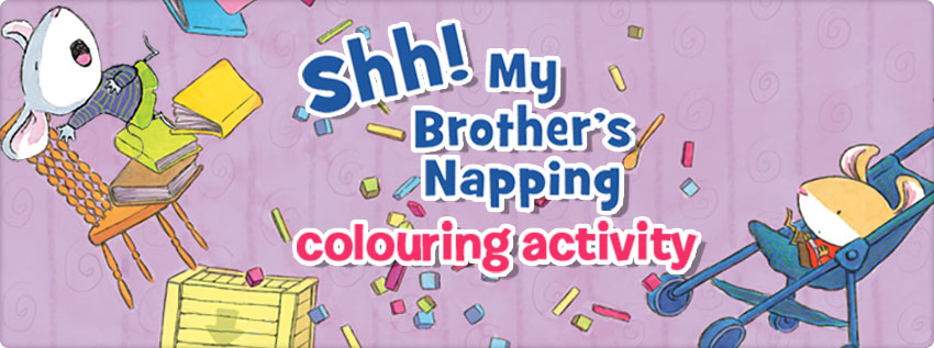 Shh! My Brother's Sleeping Colouring Page - Game