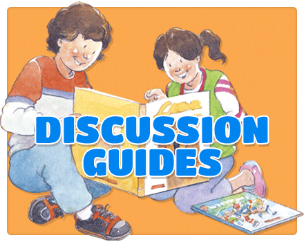 Boy and girl with discussion guides
