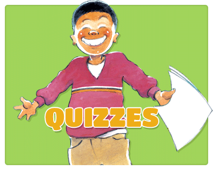 boy with a quiz sheet